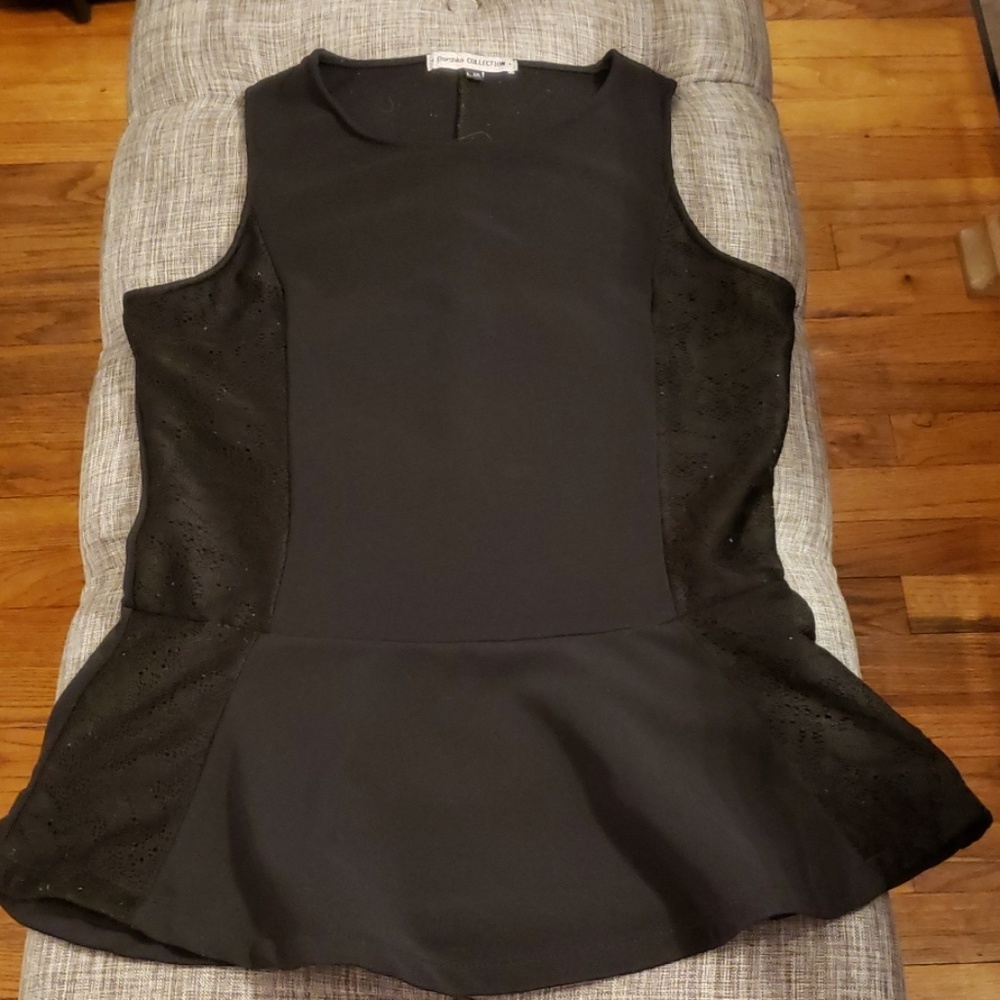 Black Peplum Top